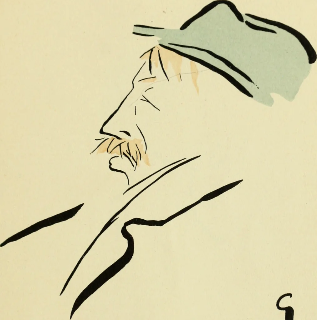 An illustration from De la Comédie Française aux boulevards. Préf. de Jules Claretie, 1906, leaf 106