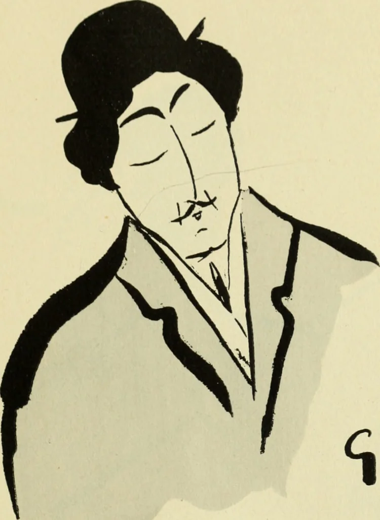 An illustration from De la Comédie Française aux boulevards. Préf. de Jules Claretie, 1906, leaf 112