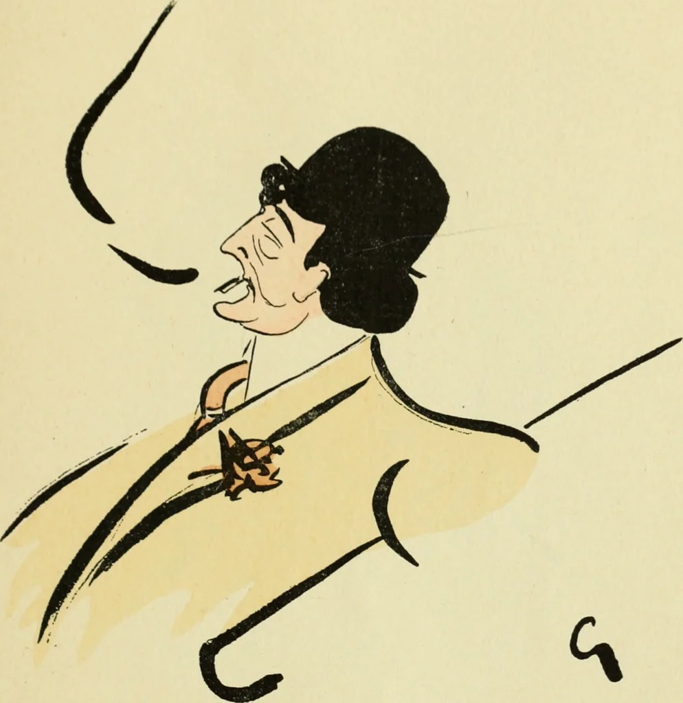 An illustration from De la Comédie Française aux boulevards. Préf. de Jules Claretie, 1906, leaf 114
