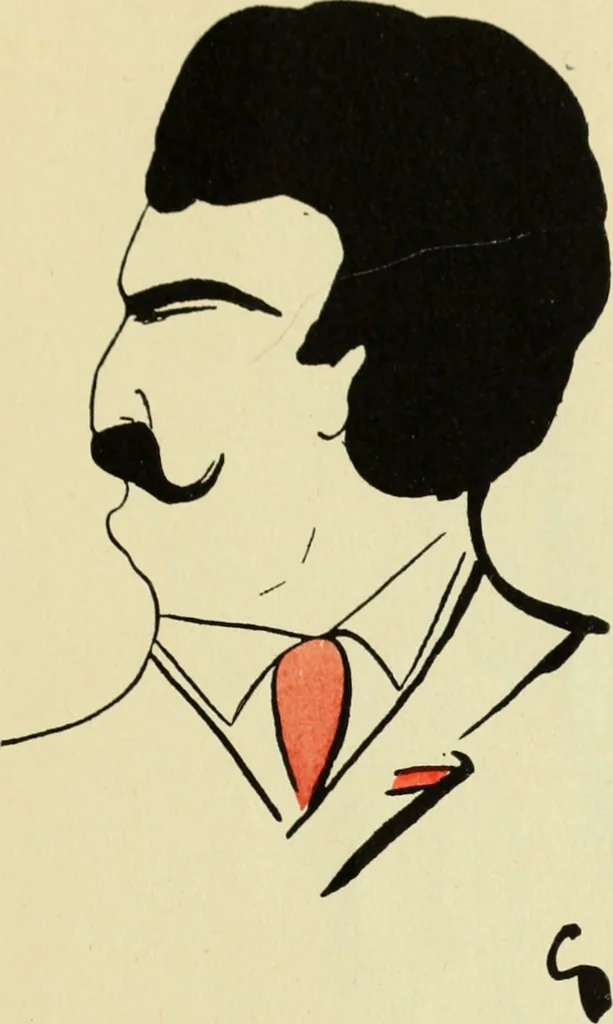 An illustration from De la Comédie Française aux boulevards. Préf. de Jules Claretie, 1906, leaf 132