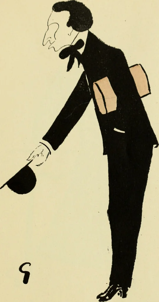 An illustration from De la Comédie Française aux boulevards. Préf. de Jules Claretie, 1906, leaf 24
