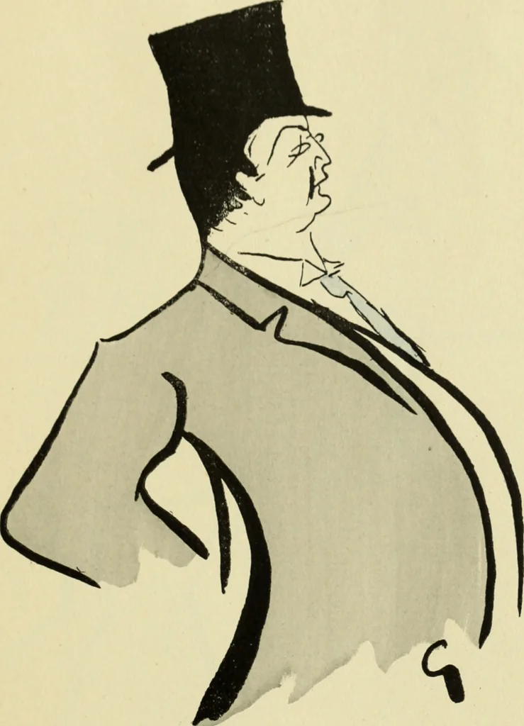 An illustration from De la Comédie Française aux boulevards. Préf. de Jules Claretie, 1906, leaf 42