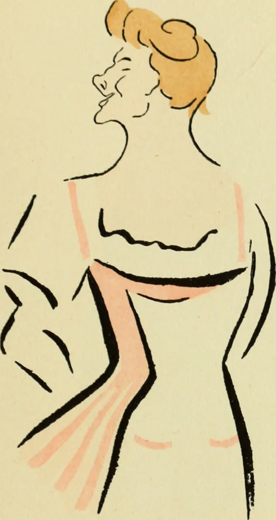 An illustration from De la Comédie Française aux boulevards. Préf. de Jules Claretie, 1906, leaf 44