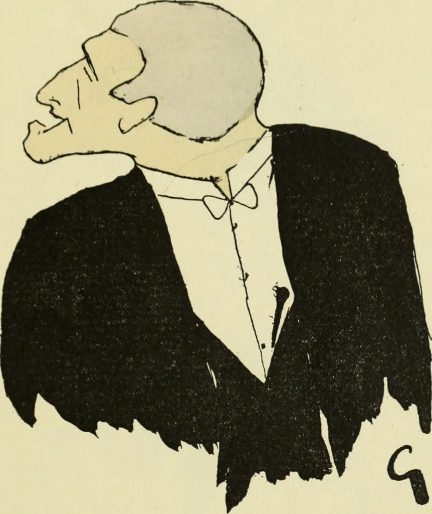 An illustration from De la Comédie Française aux boulevards. Préf. de Jules Claretie, 1906, leaf 56