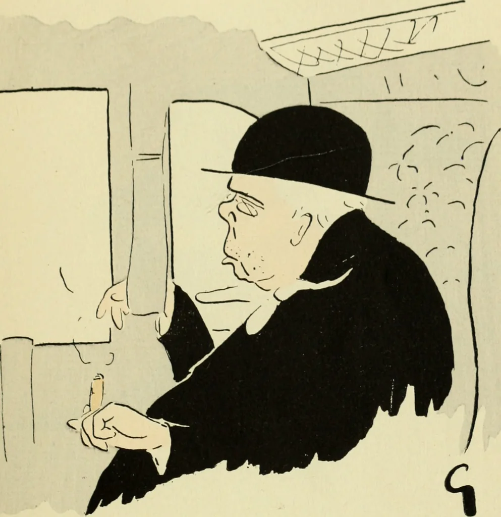 An illustration from De la Comédie Française aux boulevards. Préf. de Jules Claretie, 1906, leaf 64