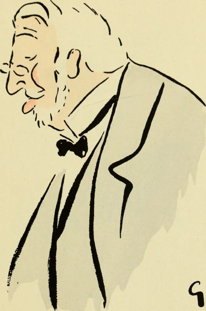 An illustration from De la Comédie Française aux boulevards. Préf. de Jules Claretie, 1906, leaf 90