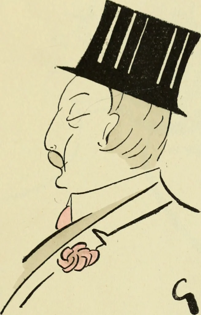 An illustration from De la Comédie Française aux boulevards. Préf. de Jules Claretie, 1906, leaf 96