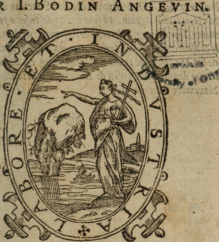 An illustration from De la démonomanie des sorciers, 1593, leaf 6