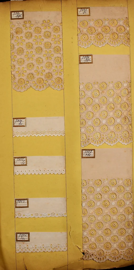An illustration from Sample book of French embroidery, 1850?, 1850, leaf 10