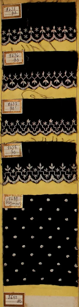 An illustration from Sample book of French embroidery, 1850?, 1850, leaf 109