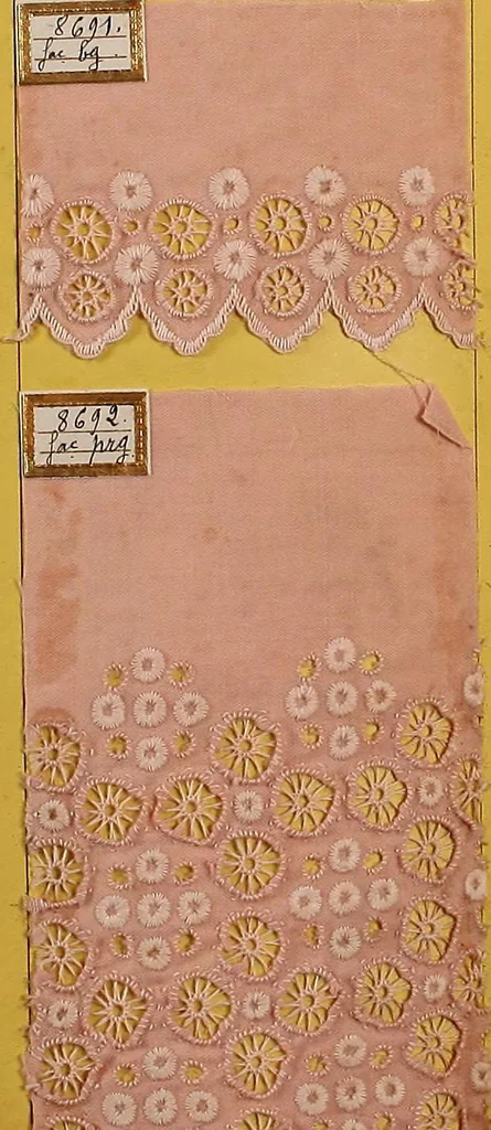 An illustration from Sample book of French embroidery, 1850?, 1850, leaf 117