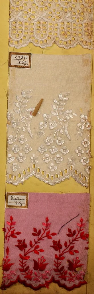 An illustration from Sample book of French embroidery, 1850?, 1850, leaf 122