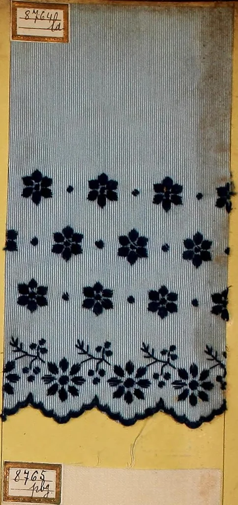 An illustration from Sample book of French embroidery, 1850?, 1850, leaf 128