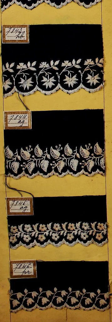 An illustration from Sample book of French embroidery, 1850?, 1850, leaf 13
