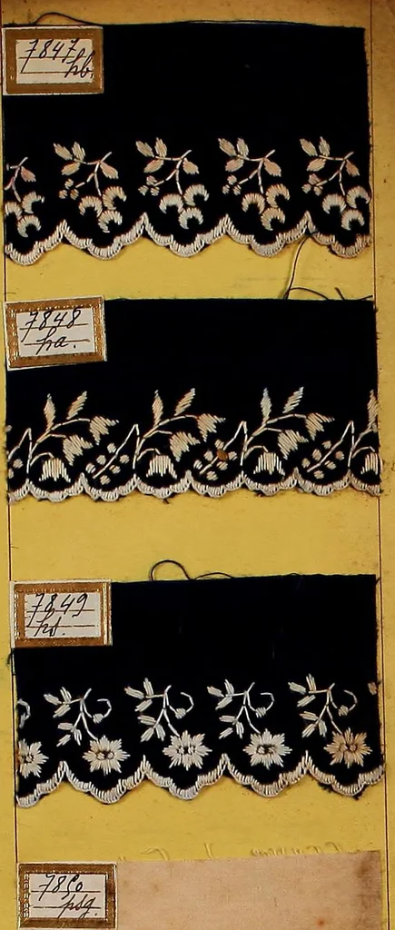 An illustration from Sample book of French embroidery, 1850?, 1850, leaf 13