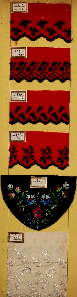 An illustration from Sample book of French embroidery, 1850?, 1850, leaf 136