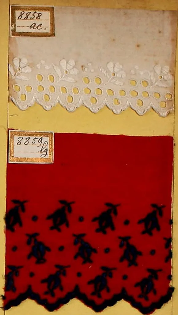 An illustration from Sample book of French embroidery, 1850?, 1850, leaf 140