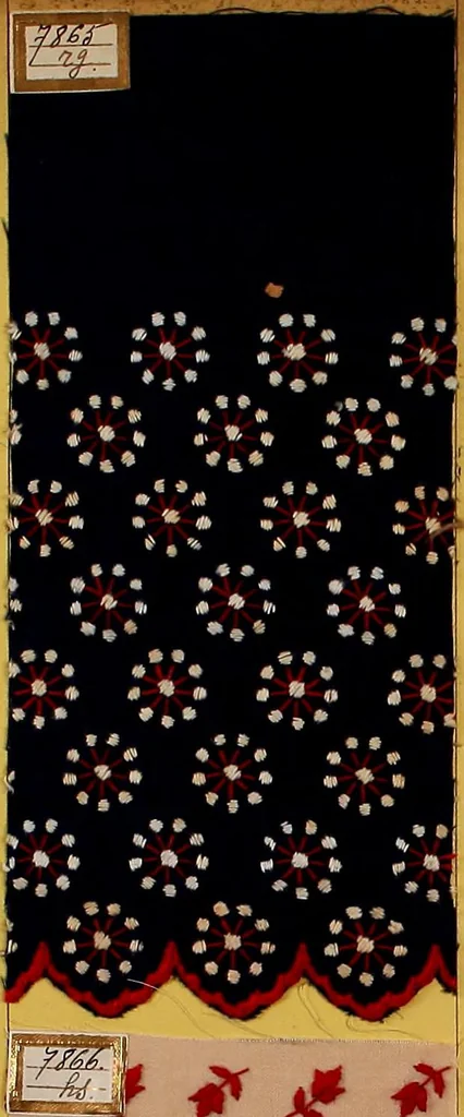 An illustration from Sample book of French embroidery, 1850?, 1850, leaf 15