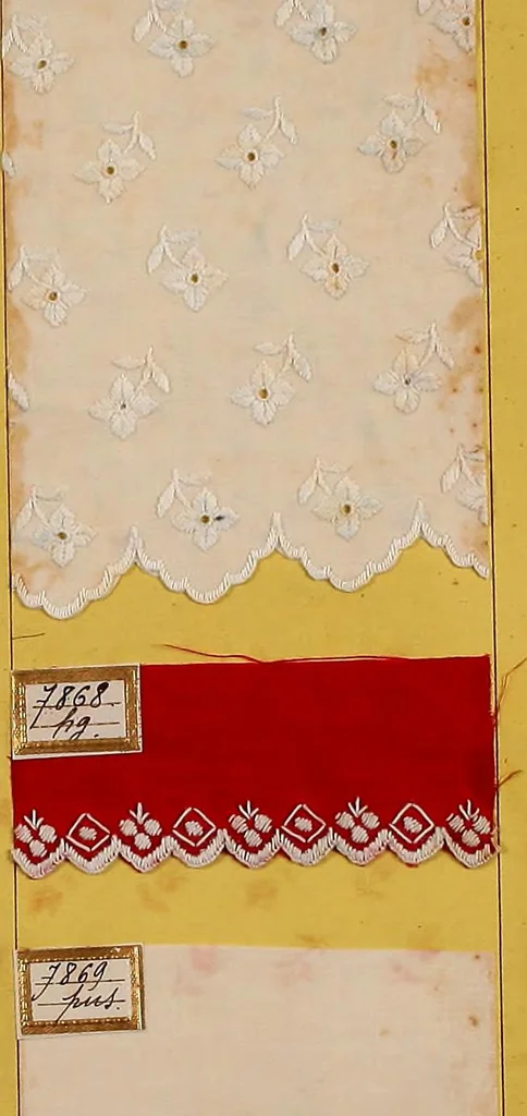 An illustration from Sample book of French embroidery, 1850?, 1850, leaf 16