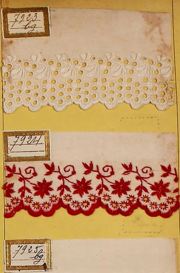 An illustration from Sample book of French embroidery, 1850?, 1850, leaf 22