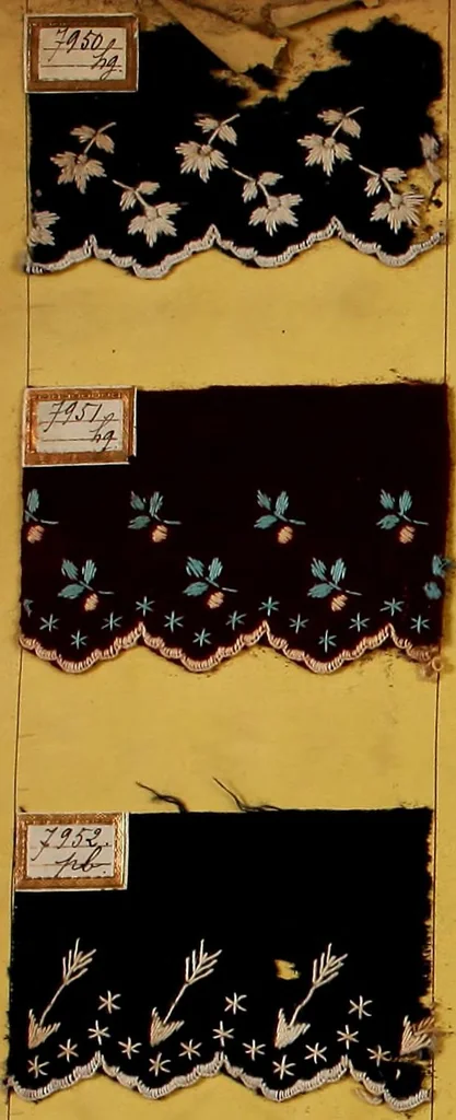 An illustration from Sample book of French embroidery, 1850?, 1850, leaf 25