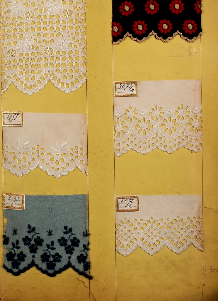 An illustration from Sample book of French embroidery, 1850?, 1850, leaf 38