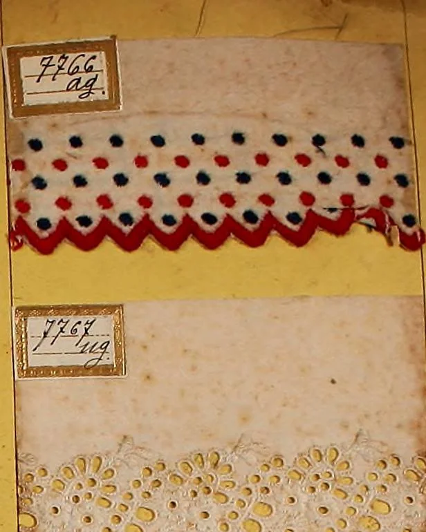 An illustration from Sample book of French embroidery, 1850?, 1850, leaf 4