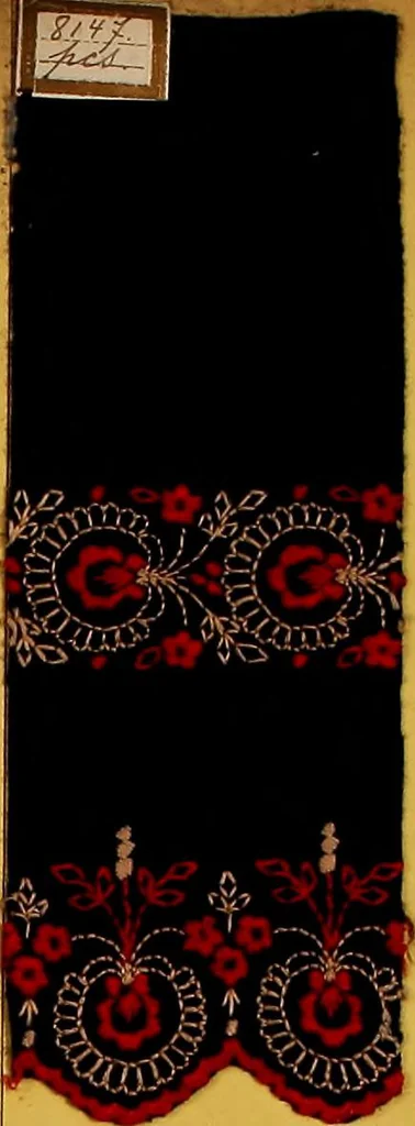 An illustration from Sample book of French embroidery, 1850?, 1850, leaf 46