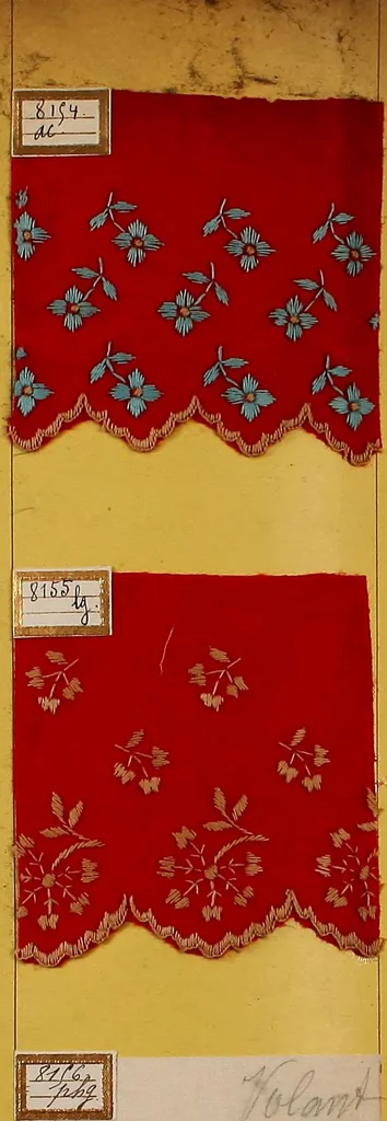 An illustration from Sample book of French embroidery, 1850?, 1850, leaf 47