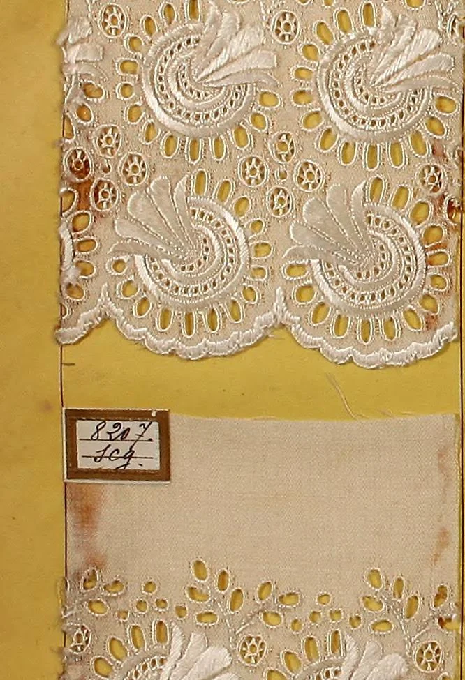An illustration from Sample book of French embroidery, 1850?, 1850, leaf 53