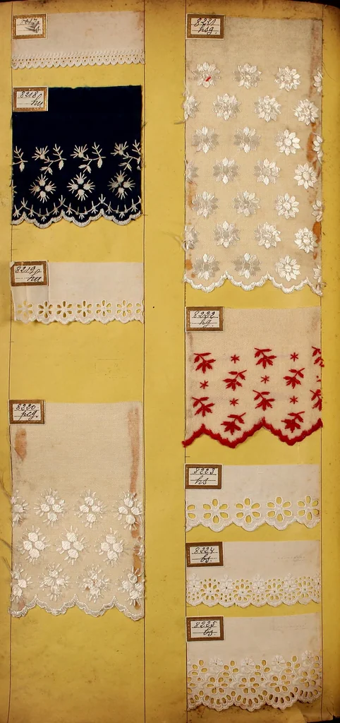 An illustration from Sample book of French embroidery, 1850?, 1850, leaf 55
