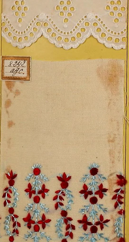 An illustration from Sample book of French embroidery, 1850?, 1850, leaf 58