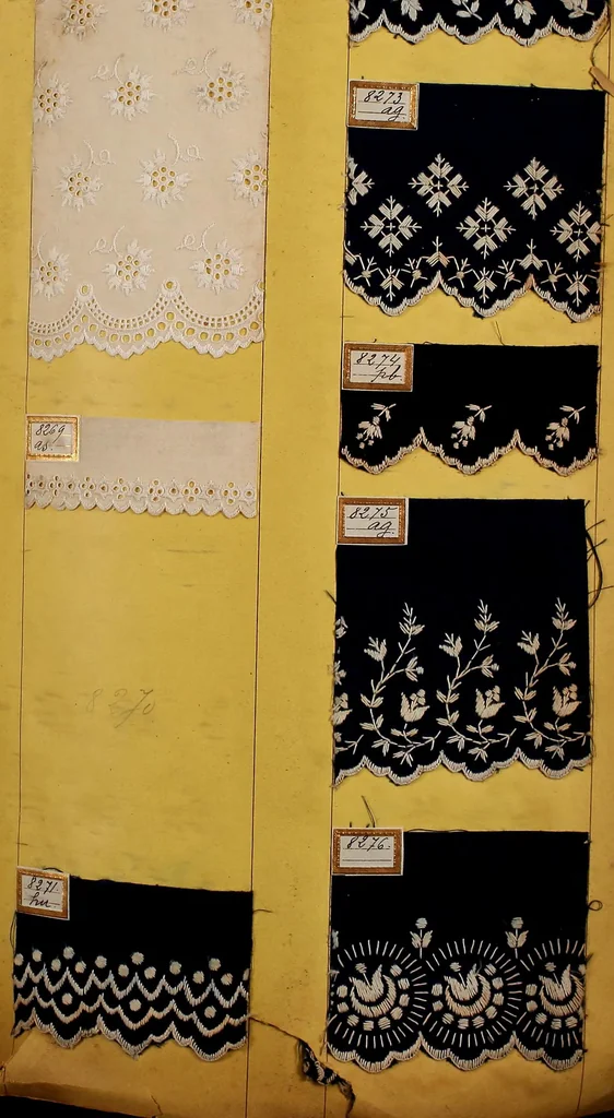 An illustration from Sample book of French embroidery, 1850?, 1850, leaf 62