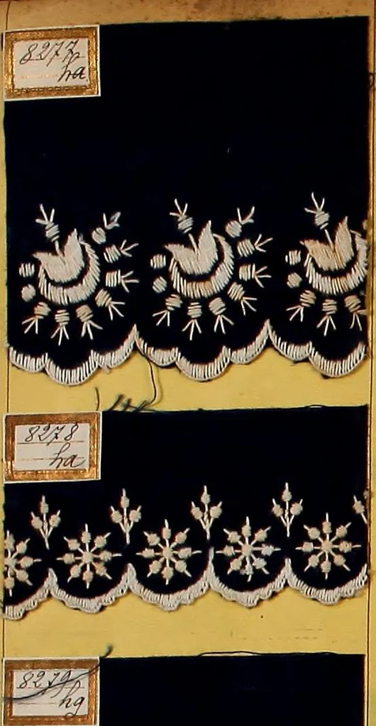An illustration from Sample book of French embroidery, 1850?, 1850, leaf 63