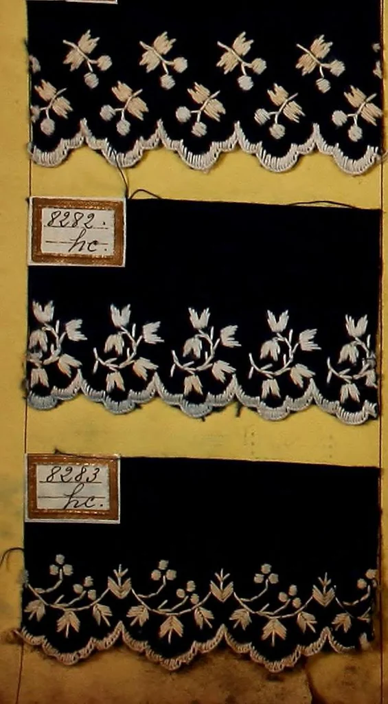 An illustration from Sample book of French embroidery, 1850?, 1850, leaf 63