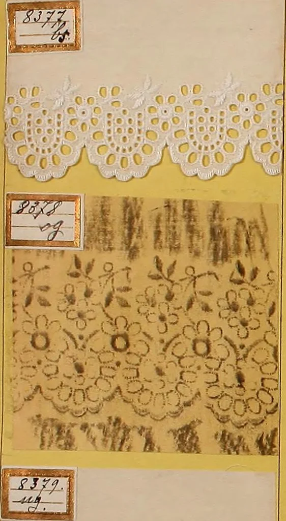 An illustration from Sample book of French embroidery, 1850?, 1850, leaf 75