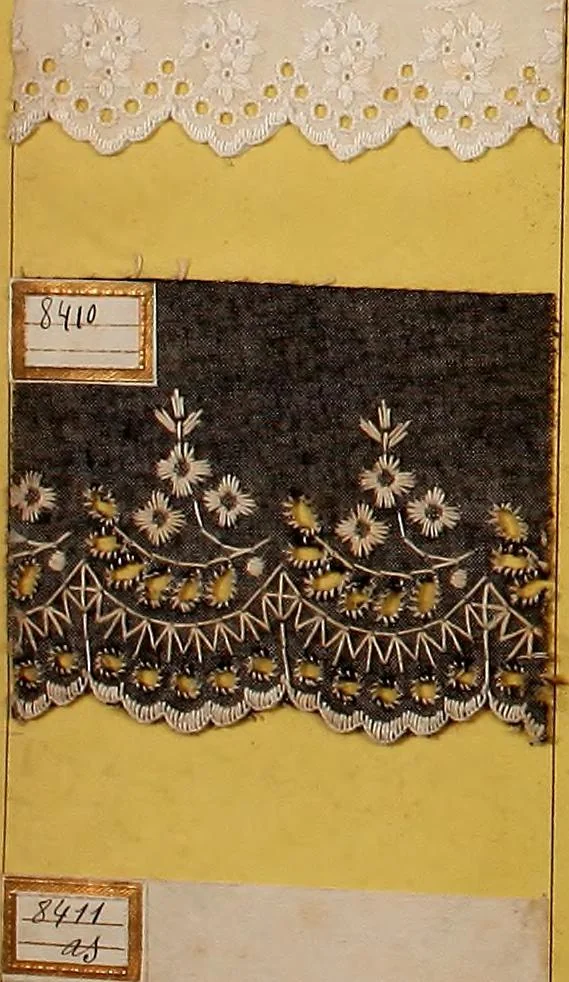An illustration from Sample book of French embroidery, 1850?, 1850, leaf 79
