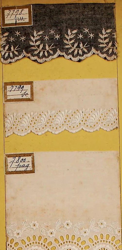An illustration from Sample book of French embroidery, 1850?, 1850, leaf 8