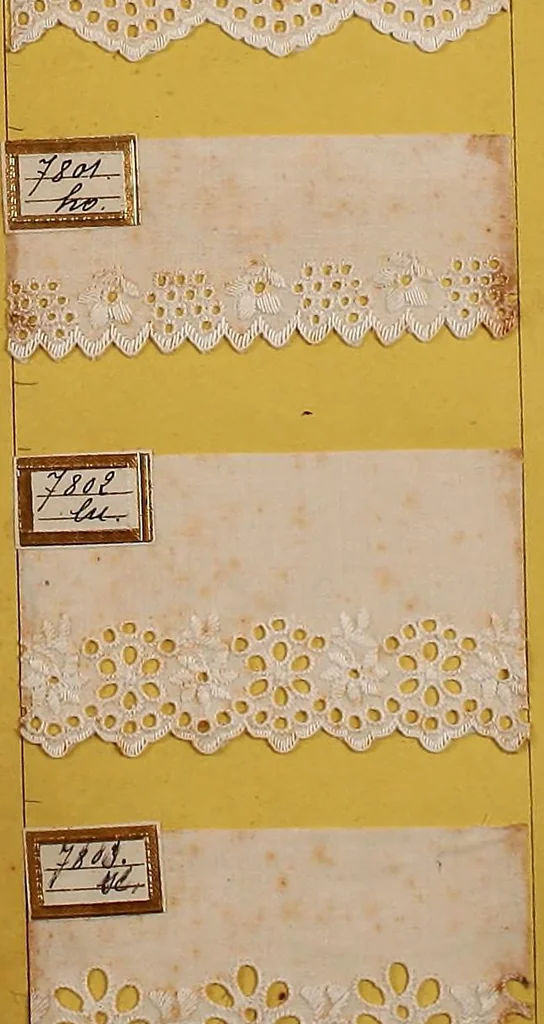 An illustration from Sample book of French embroidery, 1850?, 1850, leaf 8
