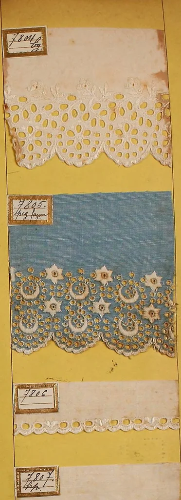 An illustration from Sample book of French embroidery, 1850?, 1850, leaf 8
