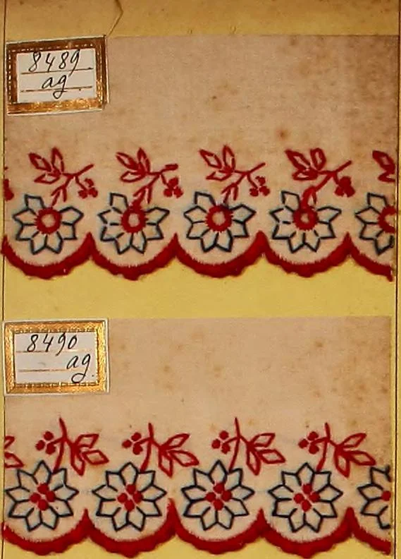 An illustration from Sample book of French embroidery, 1850?, 1850, leaf 89