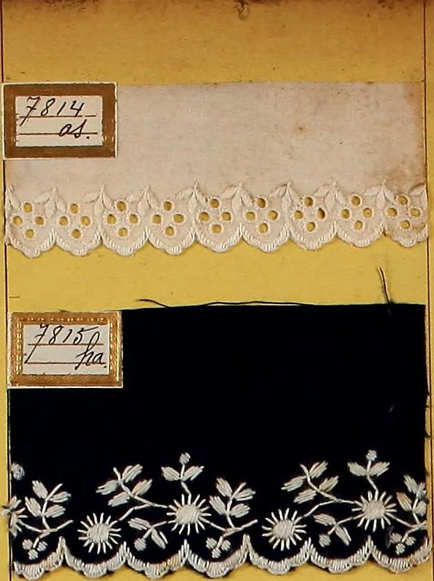 An illustration from Sample book of French embroidery, 1850?, 1850, leaf 9