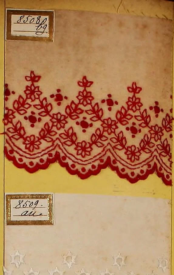 An illustration from Sample book of French embroidery, 1850?, 1850, leaf 91