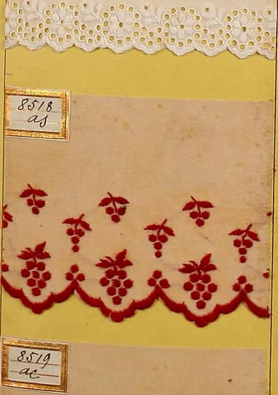 An illustration from Sample book of French embroidery, 1850?, 1850, leaf 92