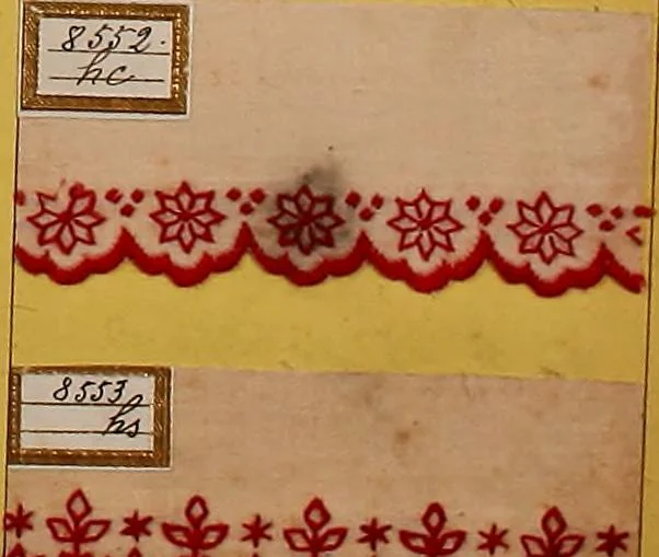An illustration from Sample book of French embroidery, 1850?, 1850, leaf 96