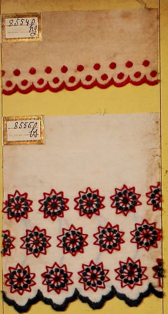 An illustration from Sample book of French embroidery, 1850?, 1850, leaf 97