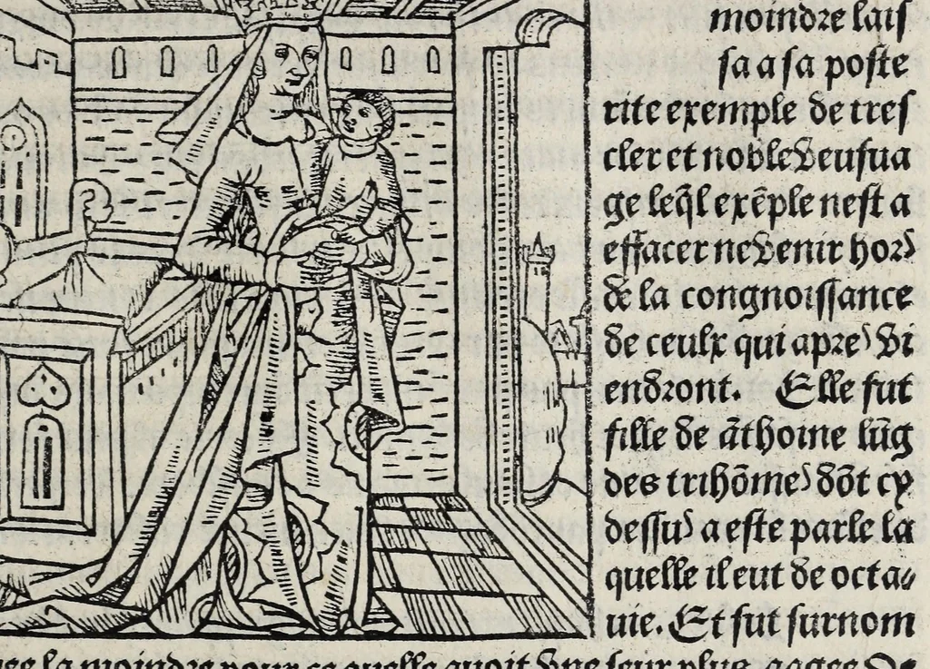 An illustration from De la louenge et vertu des nobles et cleres dames : de Jehan bocasse ; [traslate & iprime nouellemet a paris], leaf 235
