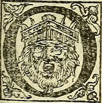An illustration from De la pirotechnia : Libri X. doue ampiamente si tratta non solo di ogni sorte & diuersita di miniere, ma anchora quanto si ricerca intorno à la prattica di quelle cose di quel che si appartiene à l'arte de la fusione ouer gitto de metalli come d'ogni altra cosa simile à questa, 1540, leaf 184
