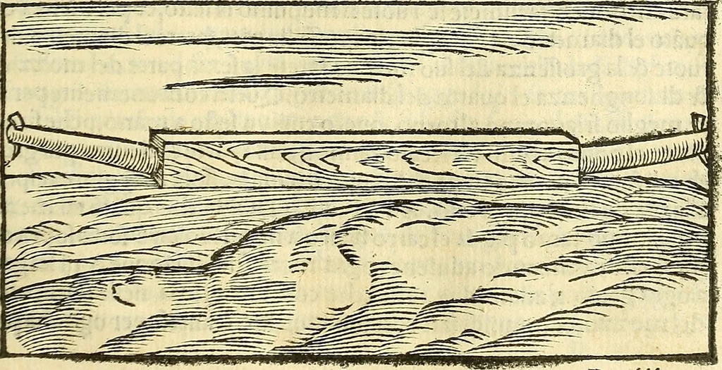 An illustration from De la pirotechnia : Libri X. doue ampiamente si tratta non solo di ogni sorte & diuersita di miniere, ma anchora quanto si ricerca intorno à la prattica di quelle cose di quel che si appartiene à l'arte de la fusione ouer gitto de metalli come d'ogni altra cosa simile à questa, 1540, leaf 248