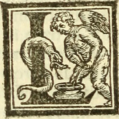 An illustration from De la pirotechnia : Libri X. doue ampiamente si tratta non solo di ogni sorte & diuersita di miniere, ma anchora quanto si ricerca intorno à la prattica di quelle cose di quel che si appartiene à l'arte de la fusione ouer gitto de metalli come d'ogni altra cosa simile à questa, 1540, leaf 79